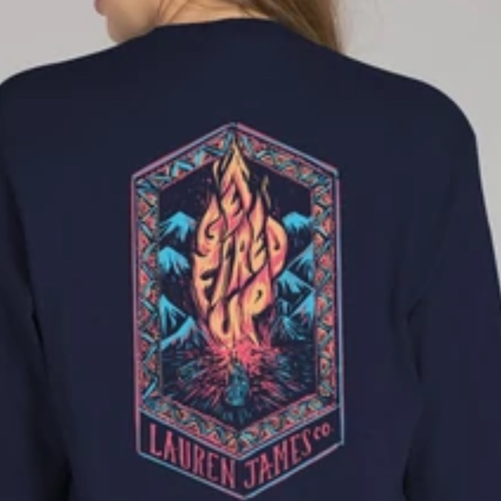 NWT Lauren James Get Fired Up Sweet Tee